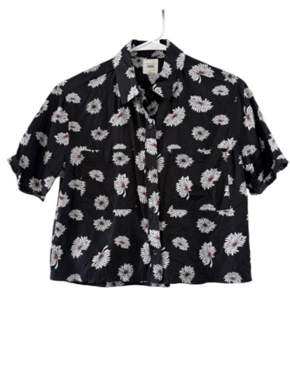 Vans Floral Pattern Button Up Top